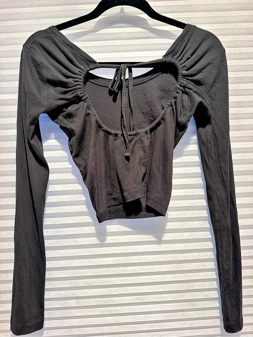 lululemon Ribbed Scoop-Back Yoga Long-Sleeve Shirt Black